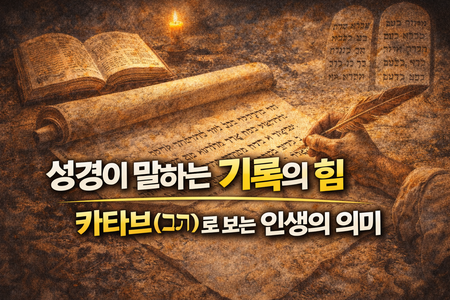 제목 썸네일 : 히브리어 단어 "카타브"