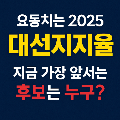 요동치는 2025 대선지지율, 지금 가장 앞서는 후보는 누구?