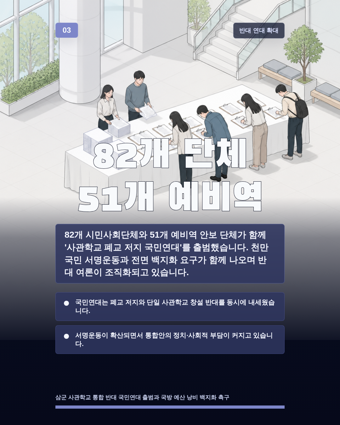 82개 단체 51개 예비역
