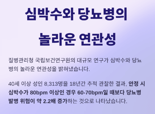 당뇨병 조기 발견의 새로운 신호 - 심박수로 건강 관리하기