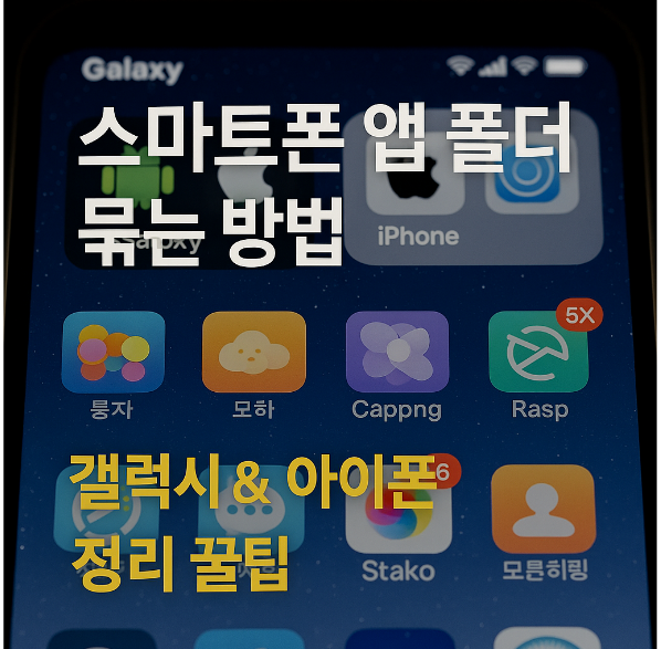 스마트폰 앱 폴더로 묶는 방법 – 갤럭시 & 아이폰 정리 꿀팁