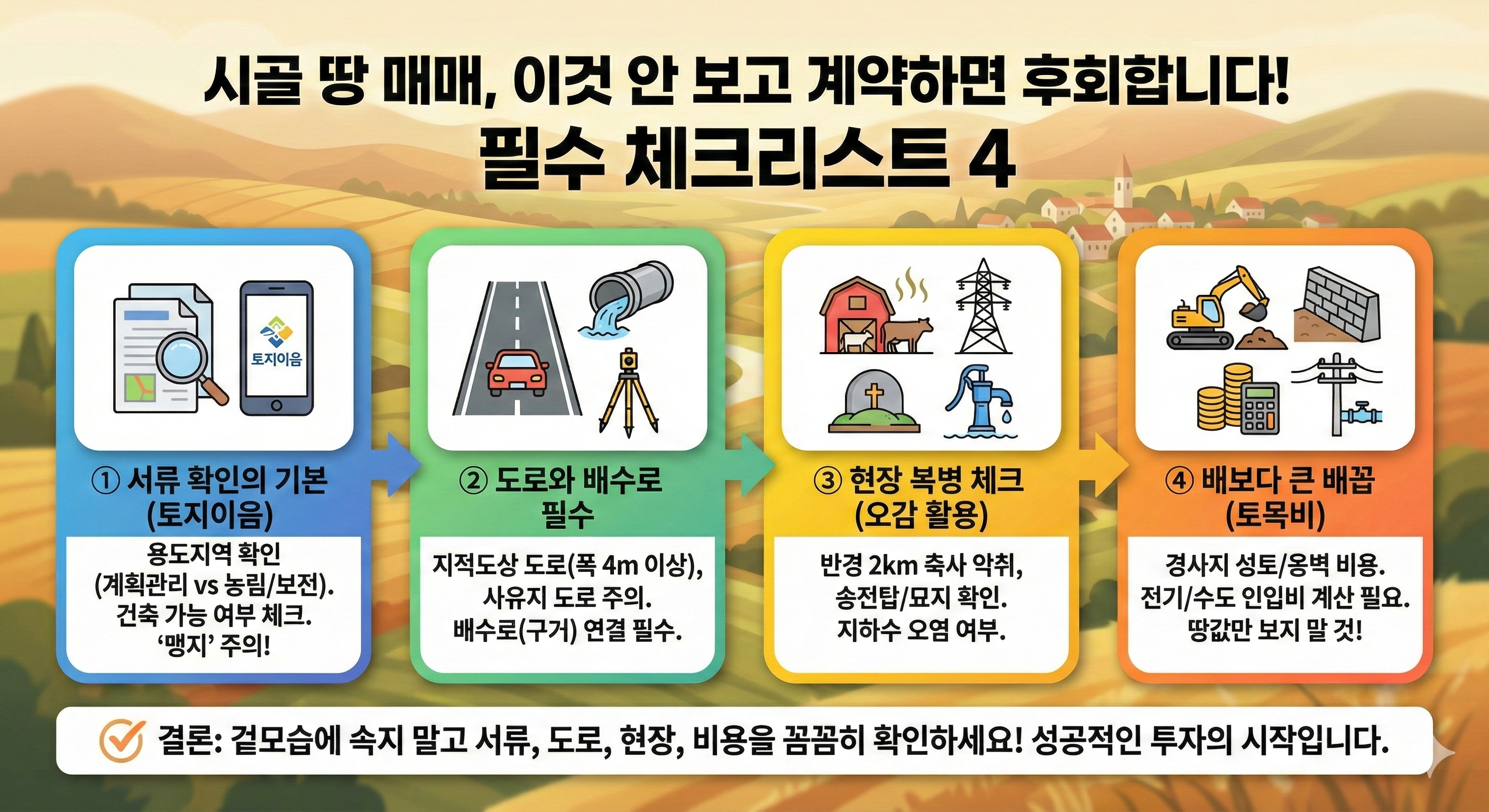 시골 땅 매매 전, '이것' 안 보고 계약하면 100% 후회합니다 (필수 체크리스트)