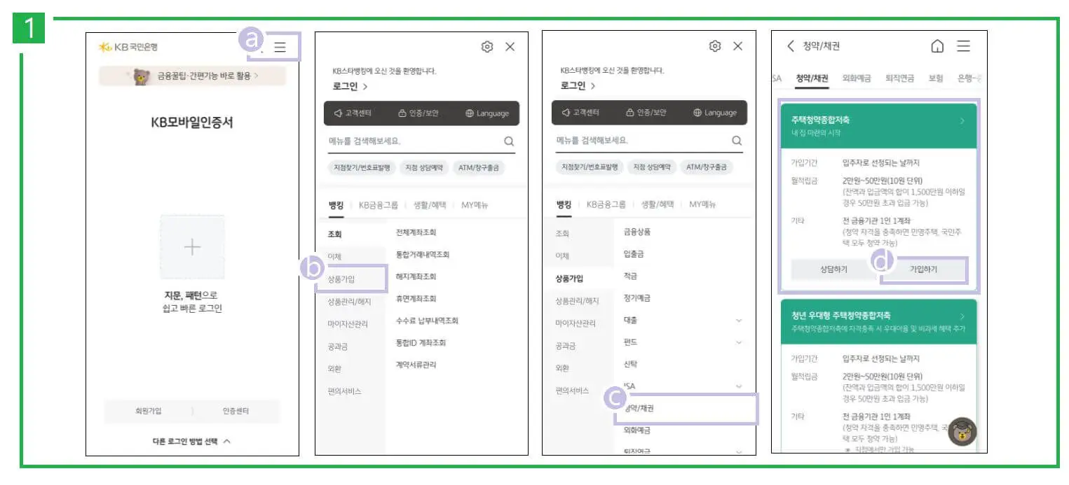 계좌개설 방법에 대한 설명