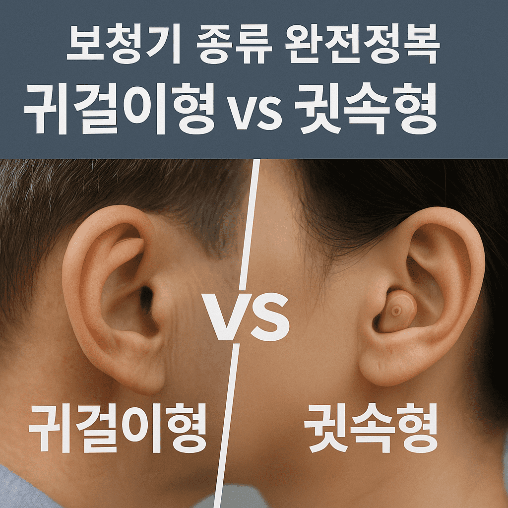 보청기 종류 완전정복: 귀걸이형 vs 귓속형 차이