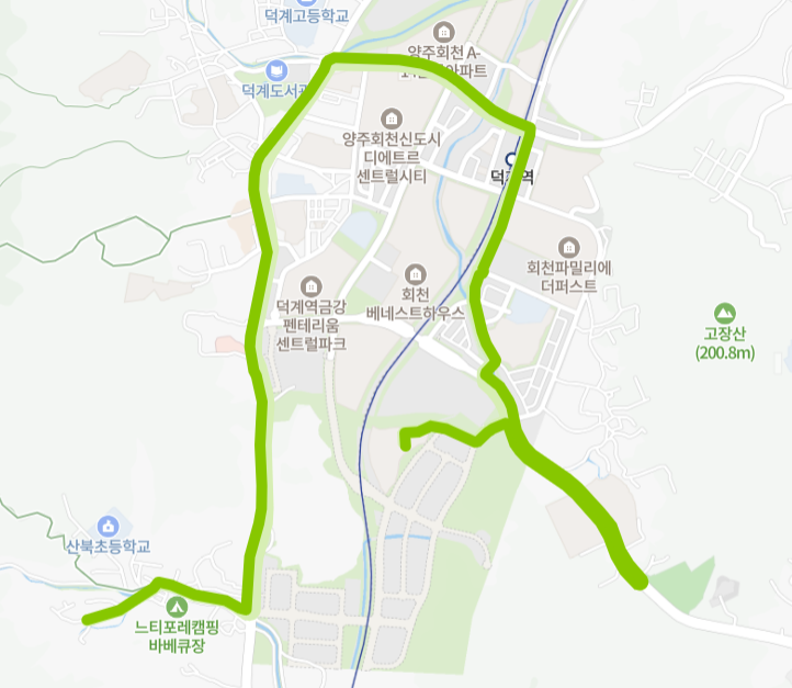 양주-73번-버스-노선-지도