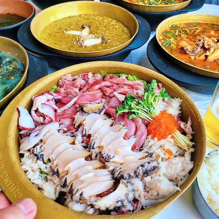 생방송 오늘저녁 영종도 을왕리 속초식 제철 생선회 사골육수 물회 맛집