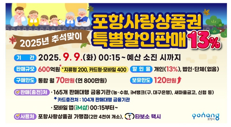 🎯 포항사랑상품권 13% 할인, 놓치면 후회하는 꿀팁 대방출!