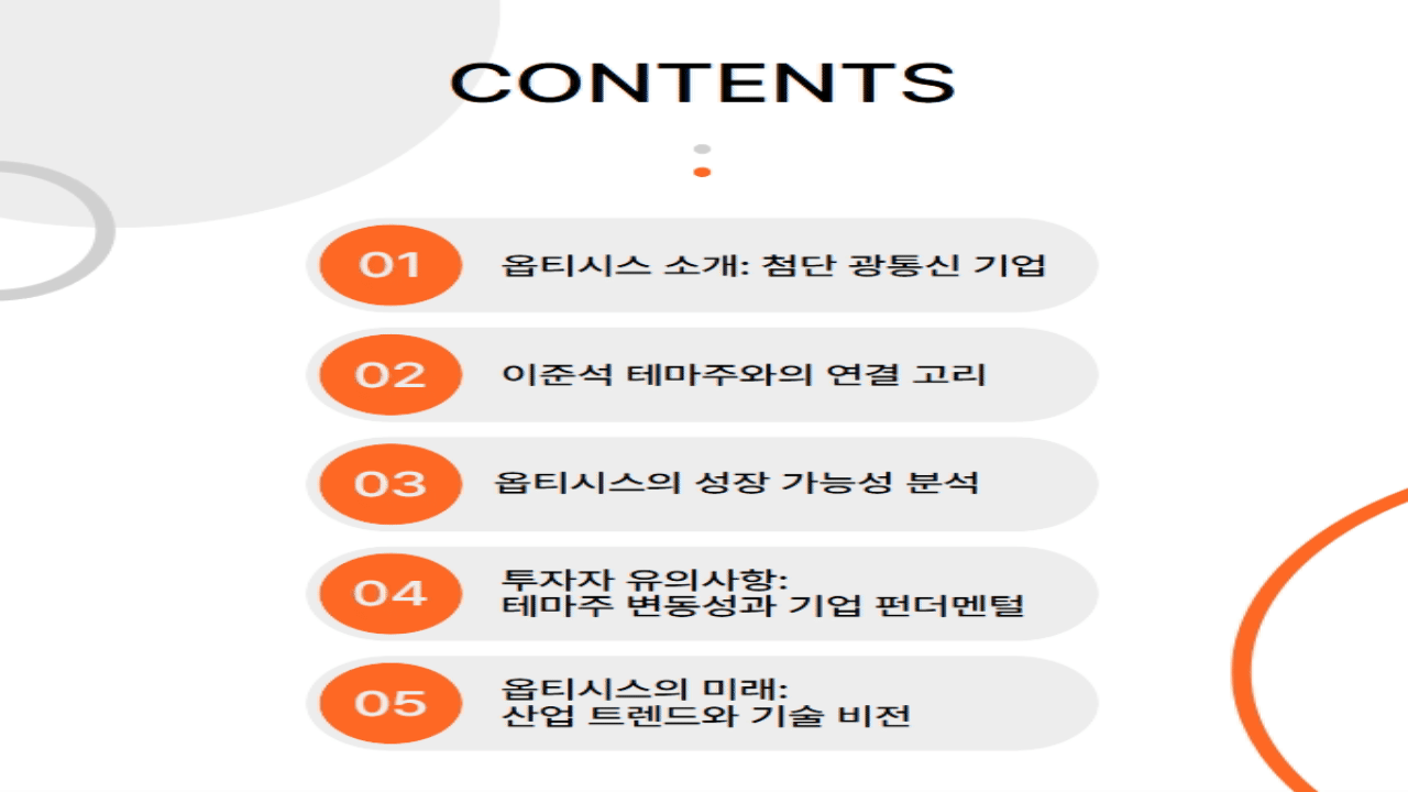 옵티시스 주가 전망: 이준석 테마주