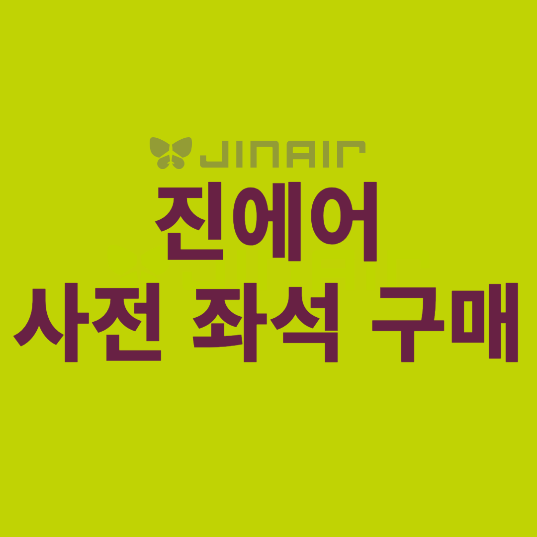 진에어 사전 좌석 구매