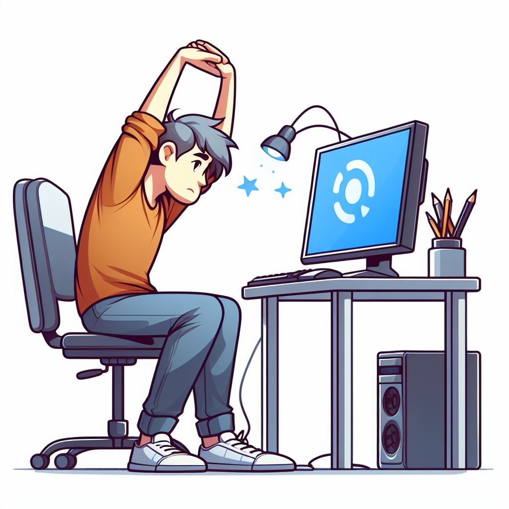 스트레칭 하는 남성 애니메이션