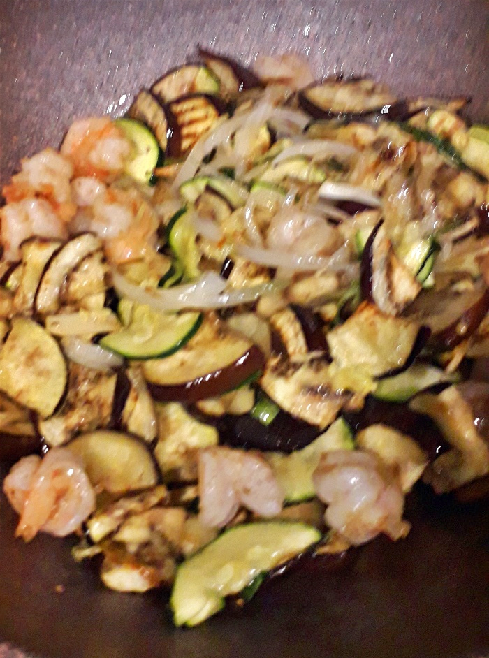 새우-마늘-호박-가지볶음