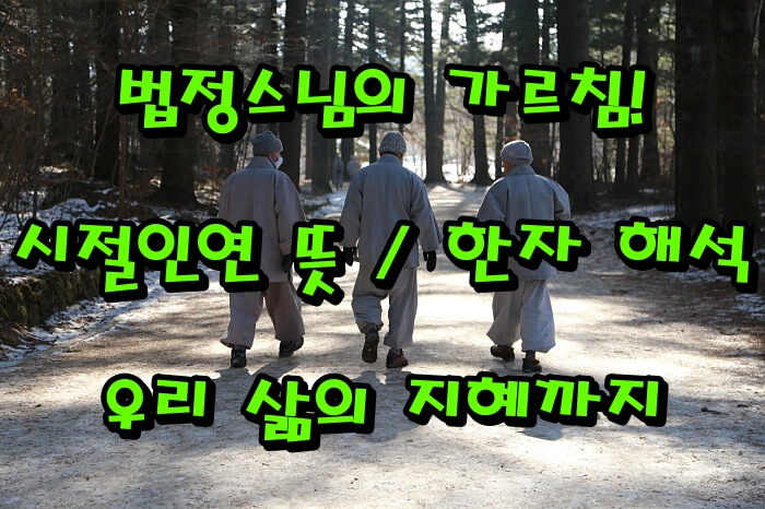 시절인연 뜻과 법정스님의 가르침｜한자 해석부터 삶의 지혜까지