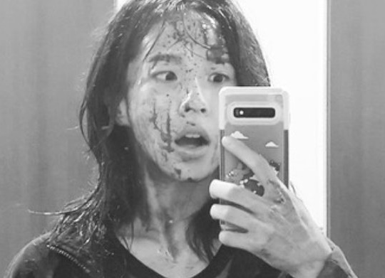 촬영중 셀카찍은 김다영 