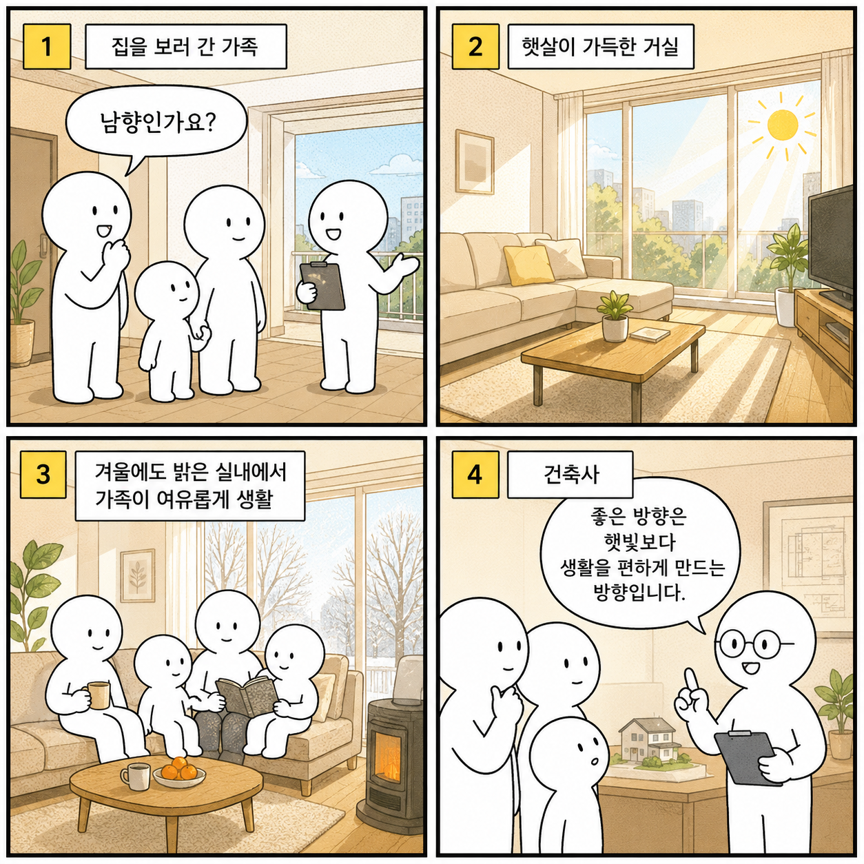 남향집을 선호하는 가족들 웹툰