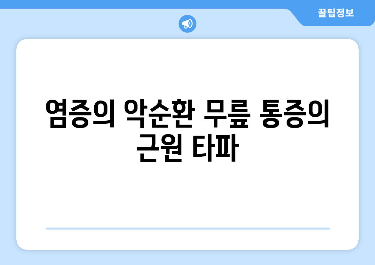 염증의 악순환 무릎 통증의 근원 타파