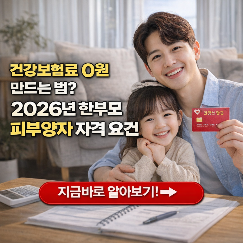건강보험료 0원 만드는 법? 2026년 한부모 피부양자 자격 요건