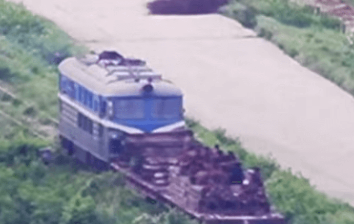 북한 철도 레일 절단