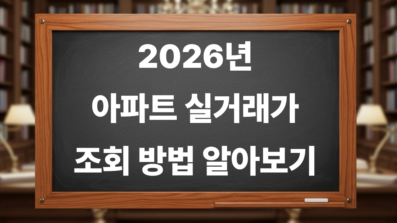 2026 아파트 실거래가 조회 방법 및 주의사항 필수 체크리스트
