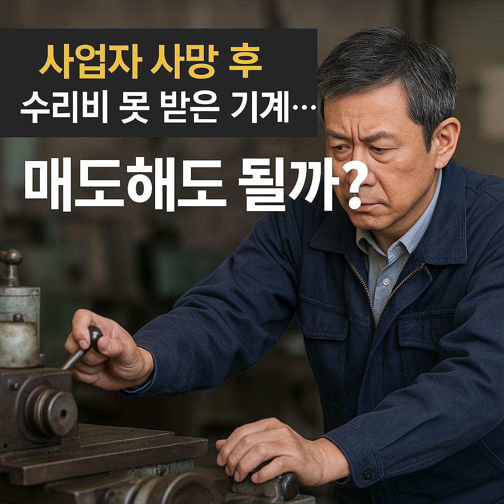 수리비 못 받은 기계, 3년이 지났는데… 매도해도 될까?