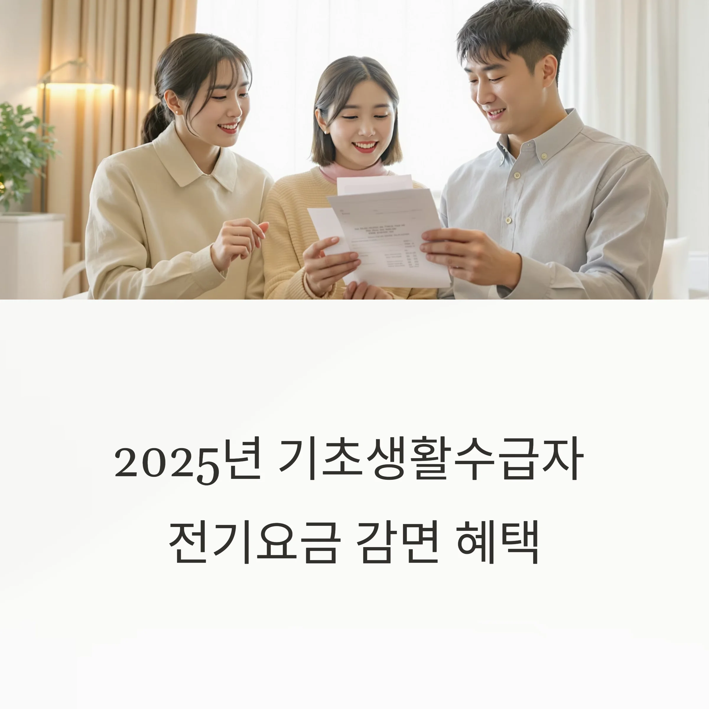 기초생활수급자 전기요금 감면