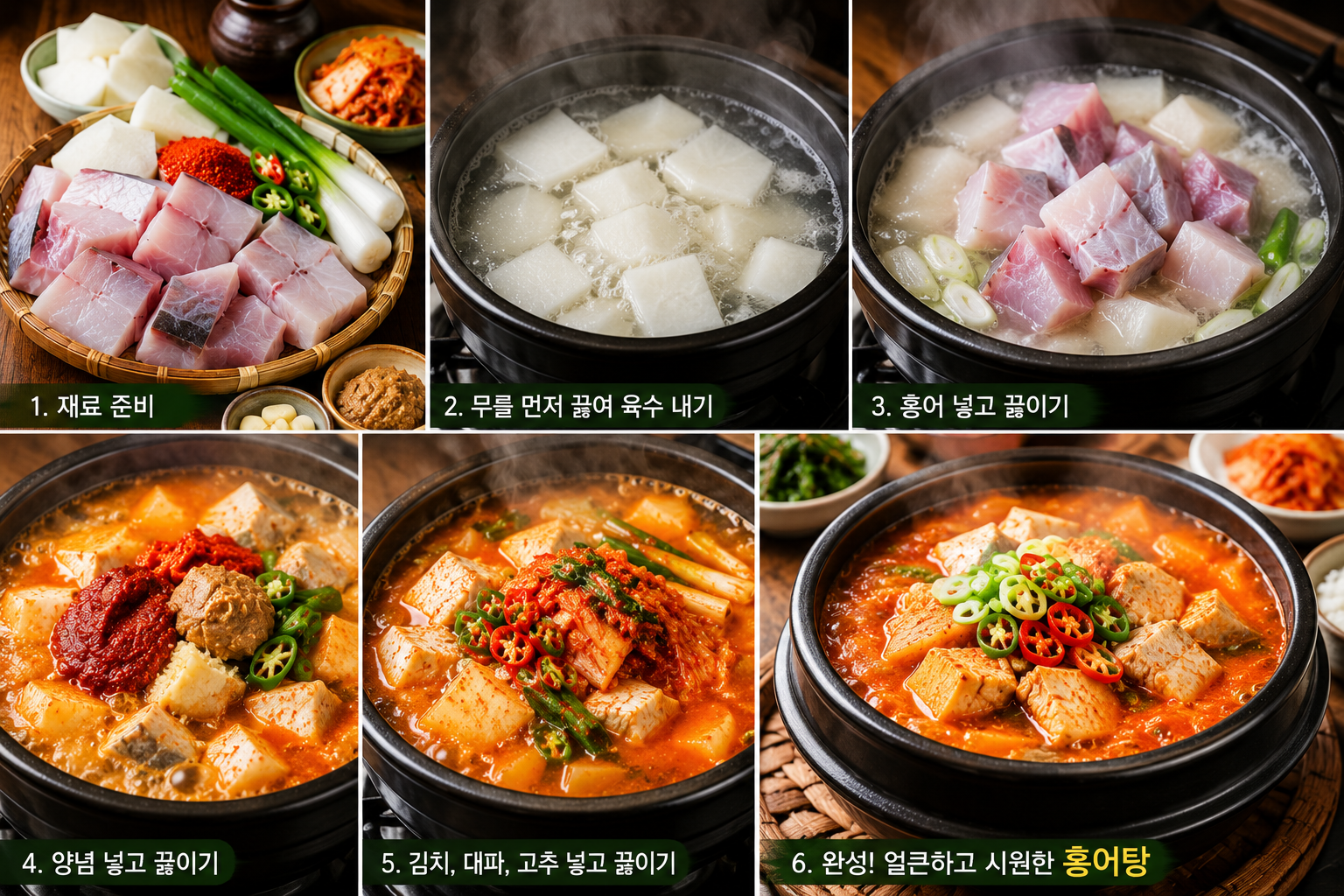 홍어탕 끓이는 과정