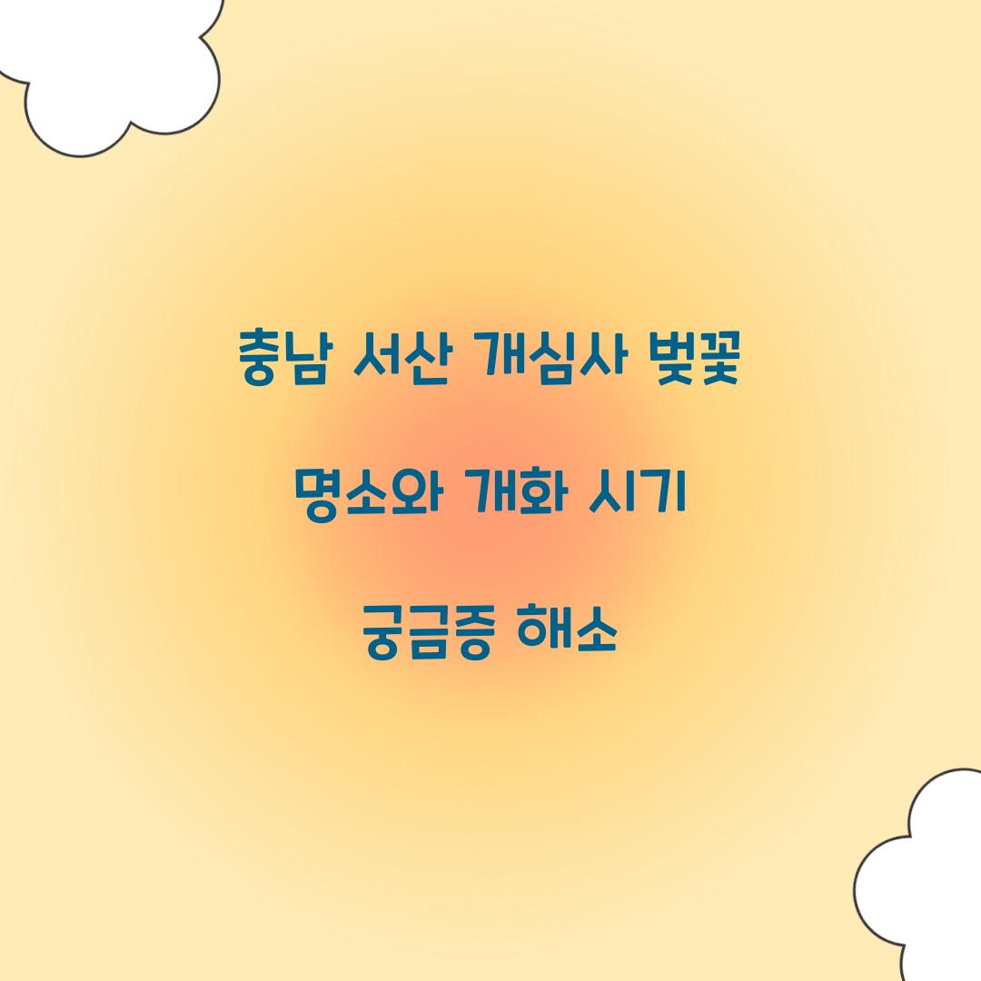 개심사 벚꽃