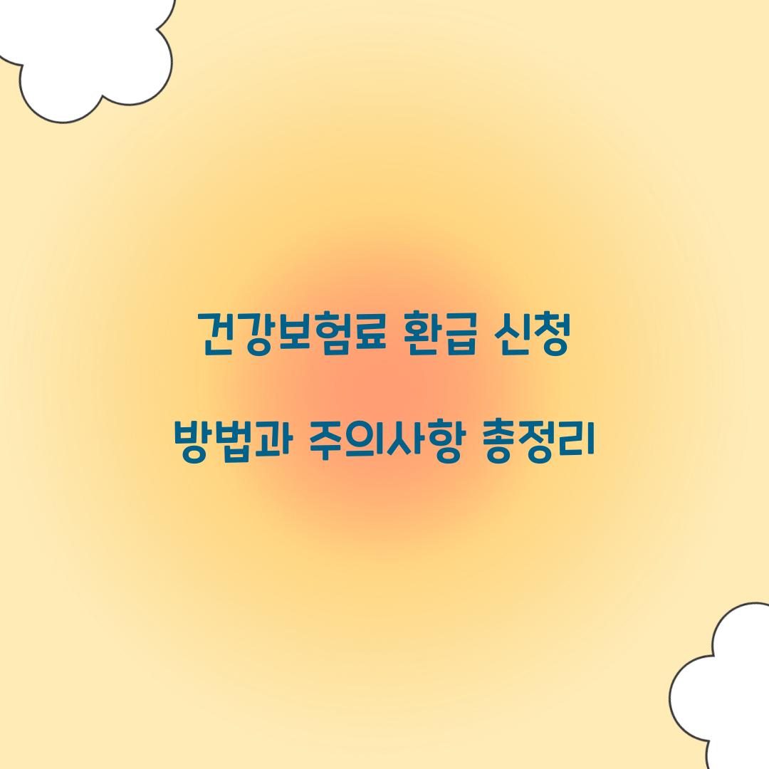 건강보험료 환급