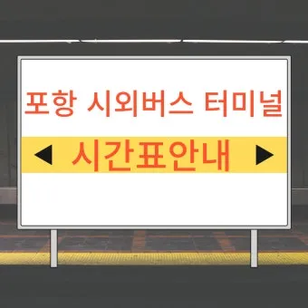 포항시외버스터미널 시간표 예매 조회 안내_19