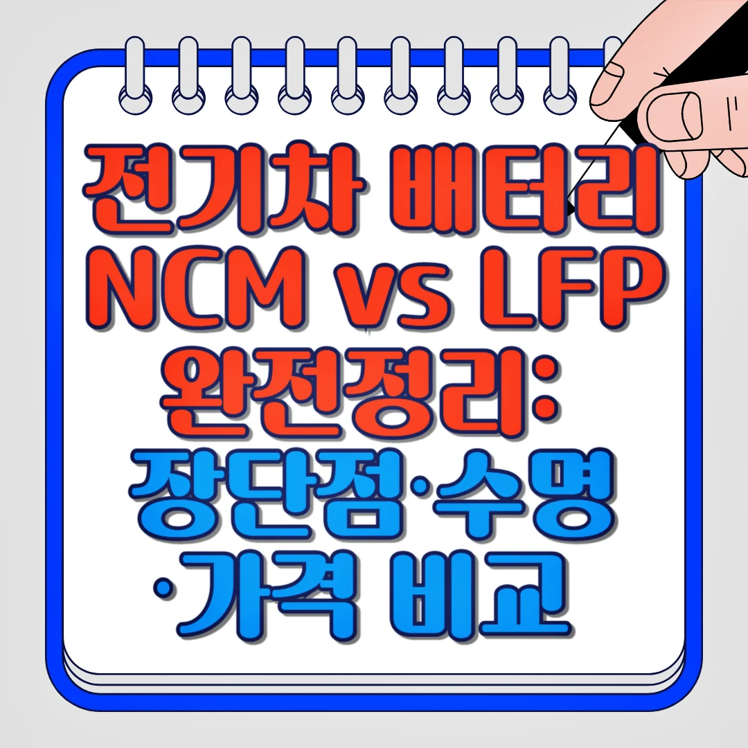 전기차 배터리 NCM vs LFP 완전정리: 장단점, 수명, 가격 비교