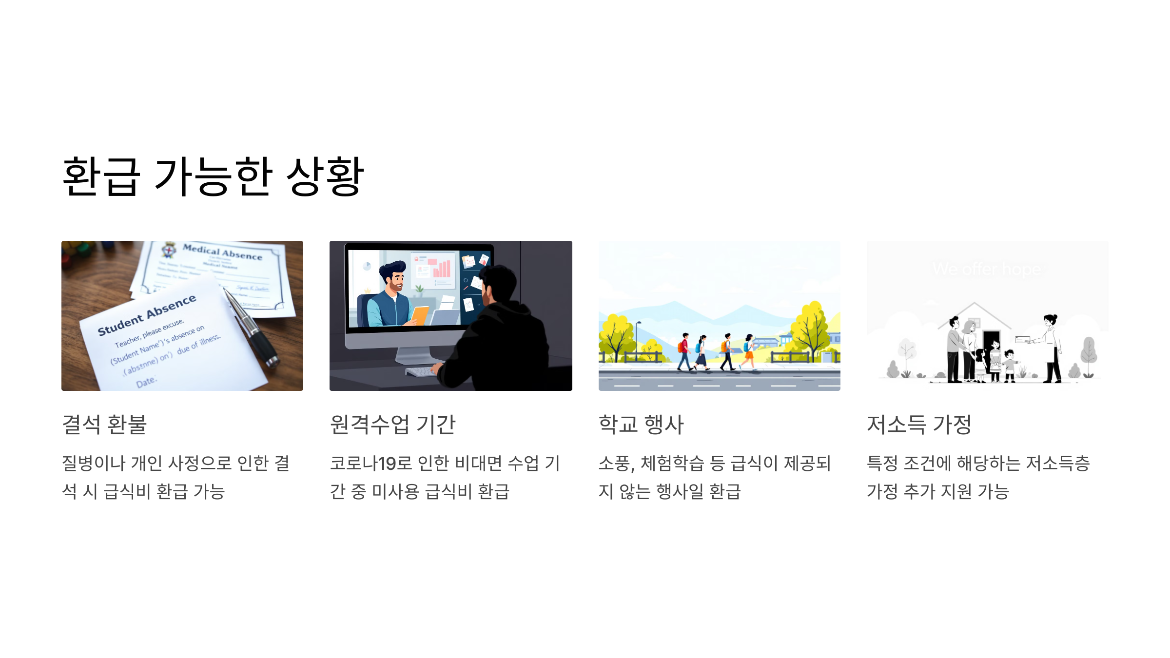환급이 가능한 상황
