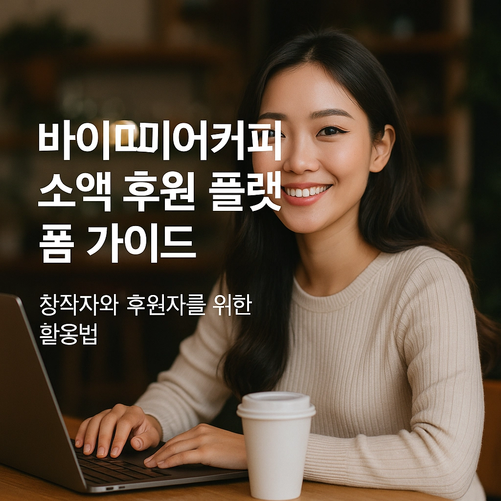 바이미어커피 소액 후원 플랫폼 가이드 - 창작자와 후원자를 위한 활용법