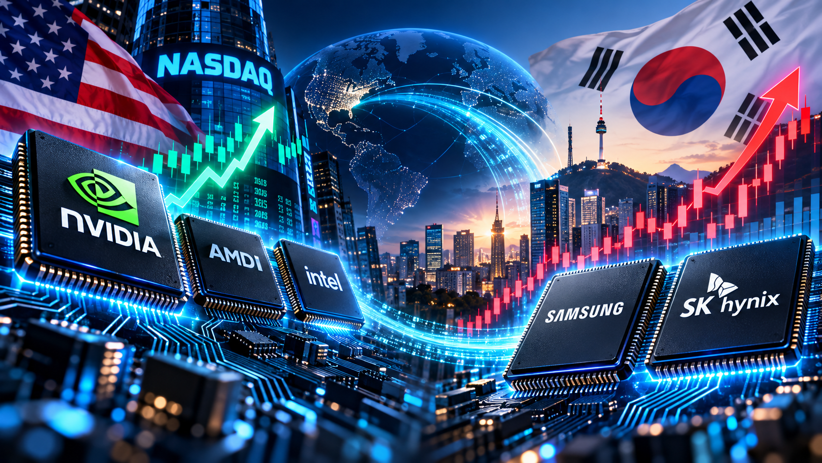 엔비디아와 AMD 인텔 Arm 등 미국 AI 반도체주 강세