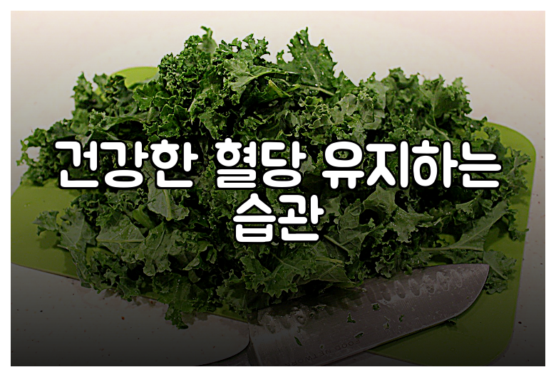 건강한 혈당 유지하는 습관