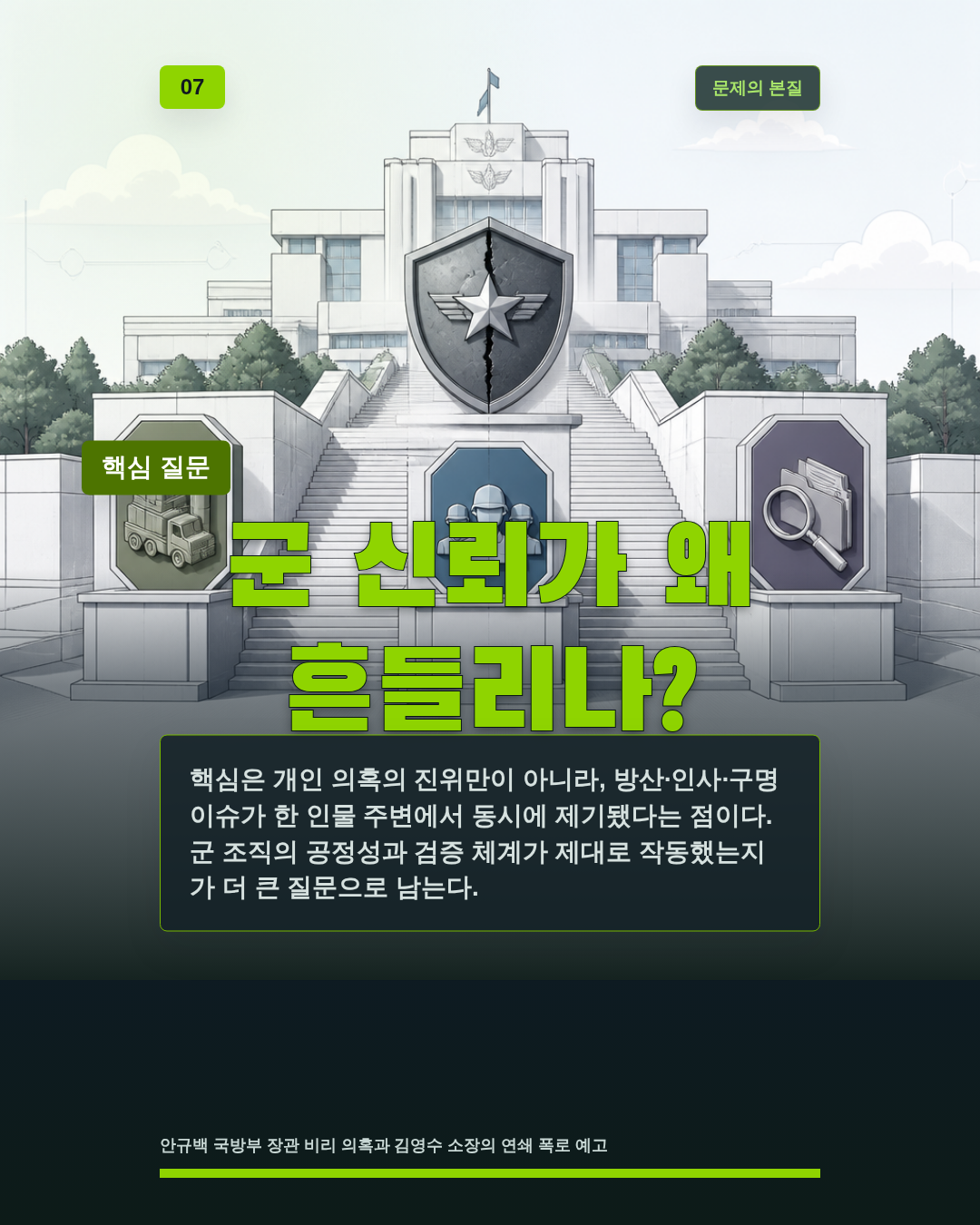 군 신뢰가 왜 흔들리나?