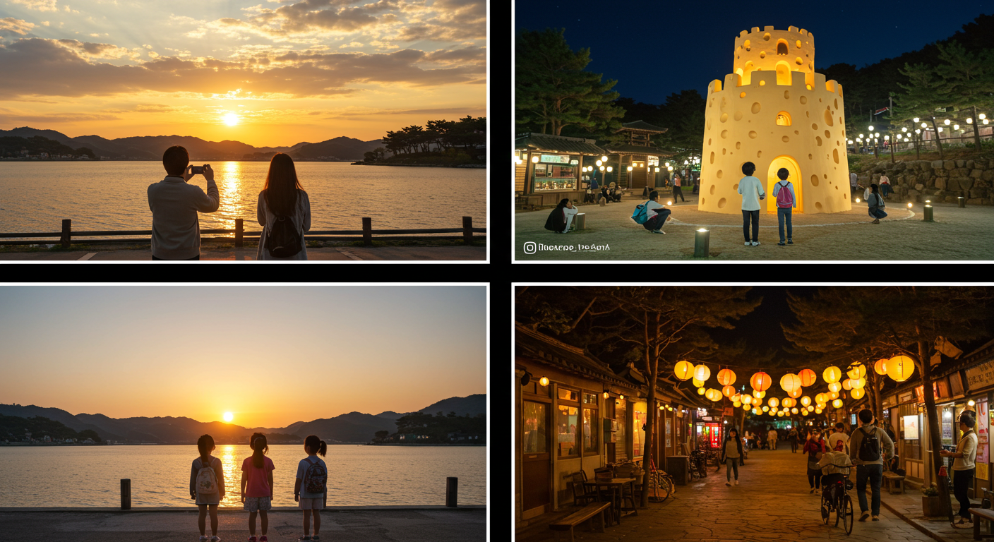 임실호수공원과 치즈캐슬 등 여행 명소를 즐기는 사람들