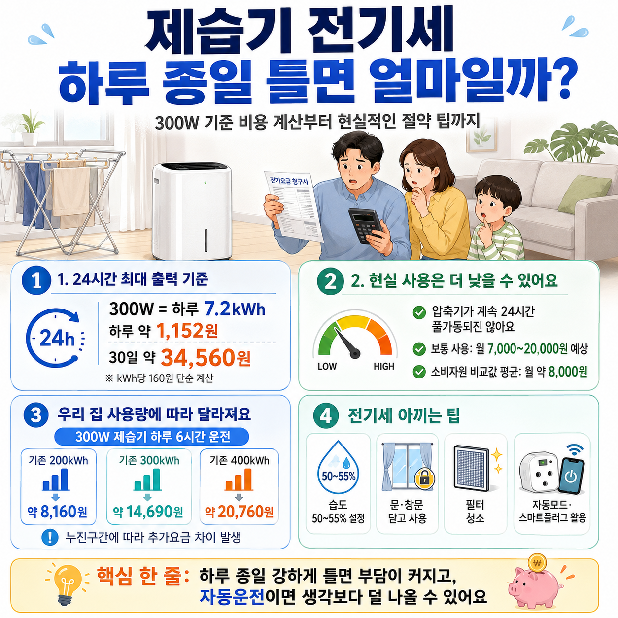 제습기 전기세 하루 종일 틀어보니 얼마일까