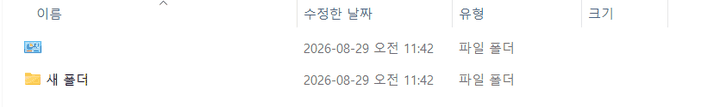 윈도우 11 파일 탐색기 화면의 이름 없는 제어판 모양 폴더와 새 폴더