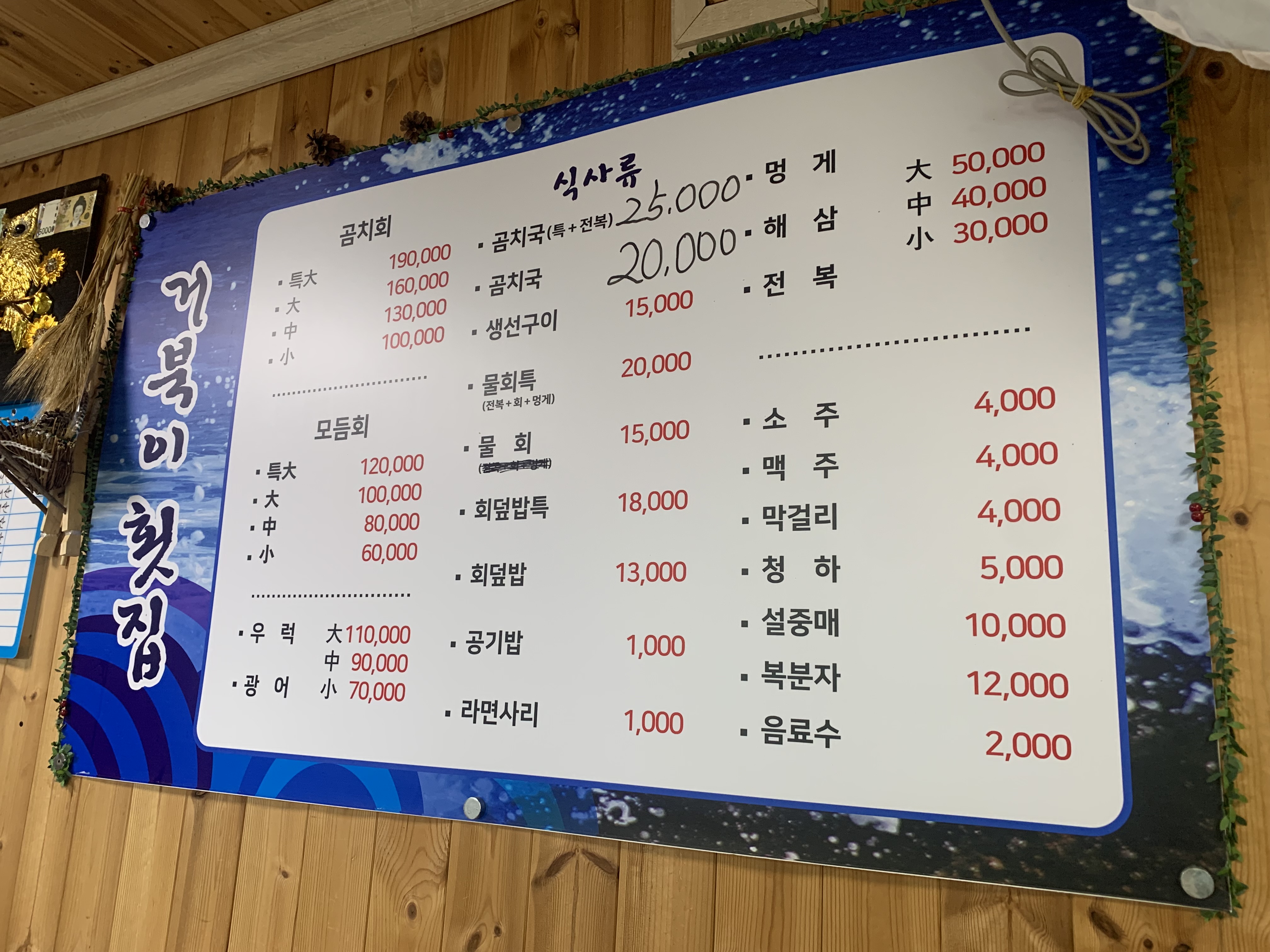 묵호 거북이횟집 곰치국 후기 내돈내산