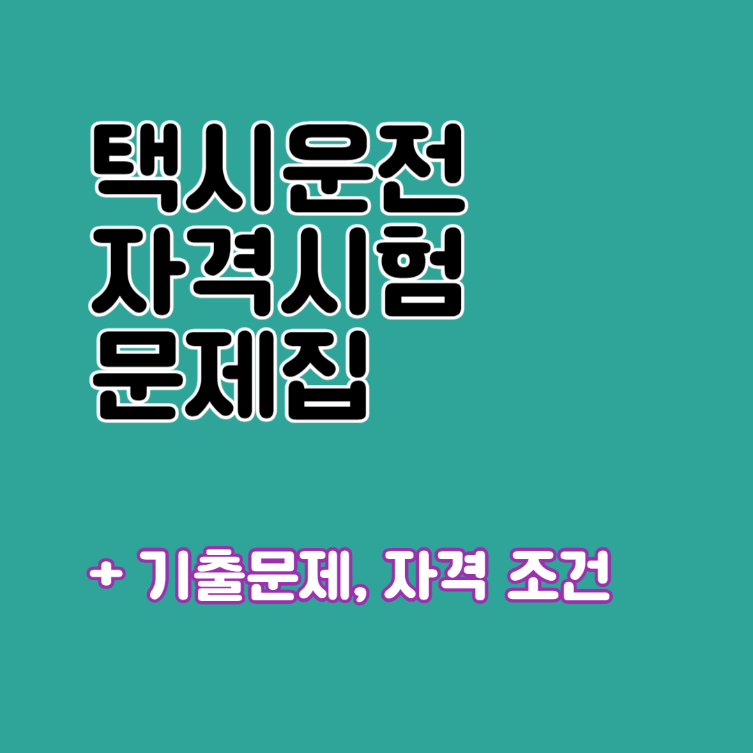 2025 택시운전자격시험 문제집