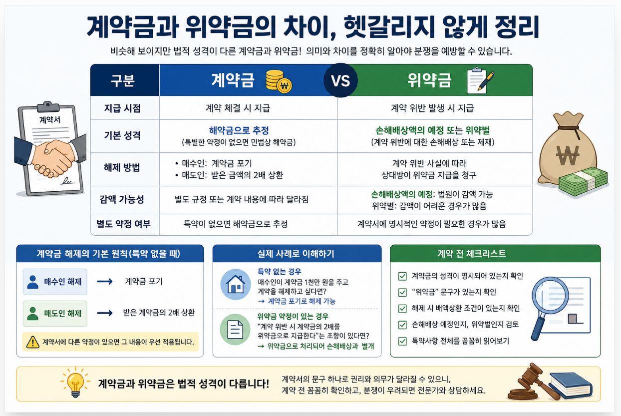 계약금과 위약금