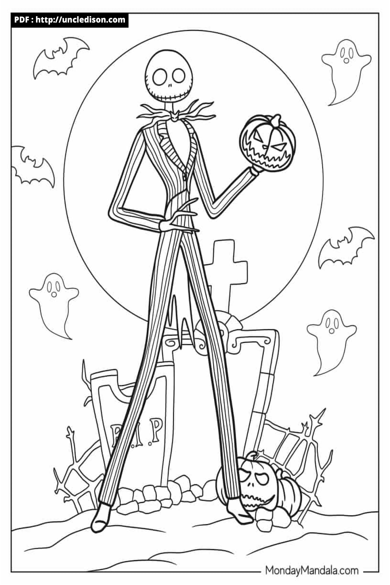 할로윈 색칠공부 도안 크리스마스의 악몽