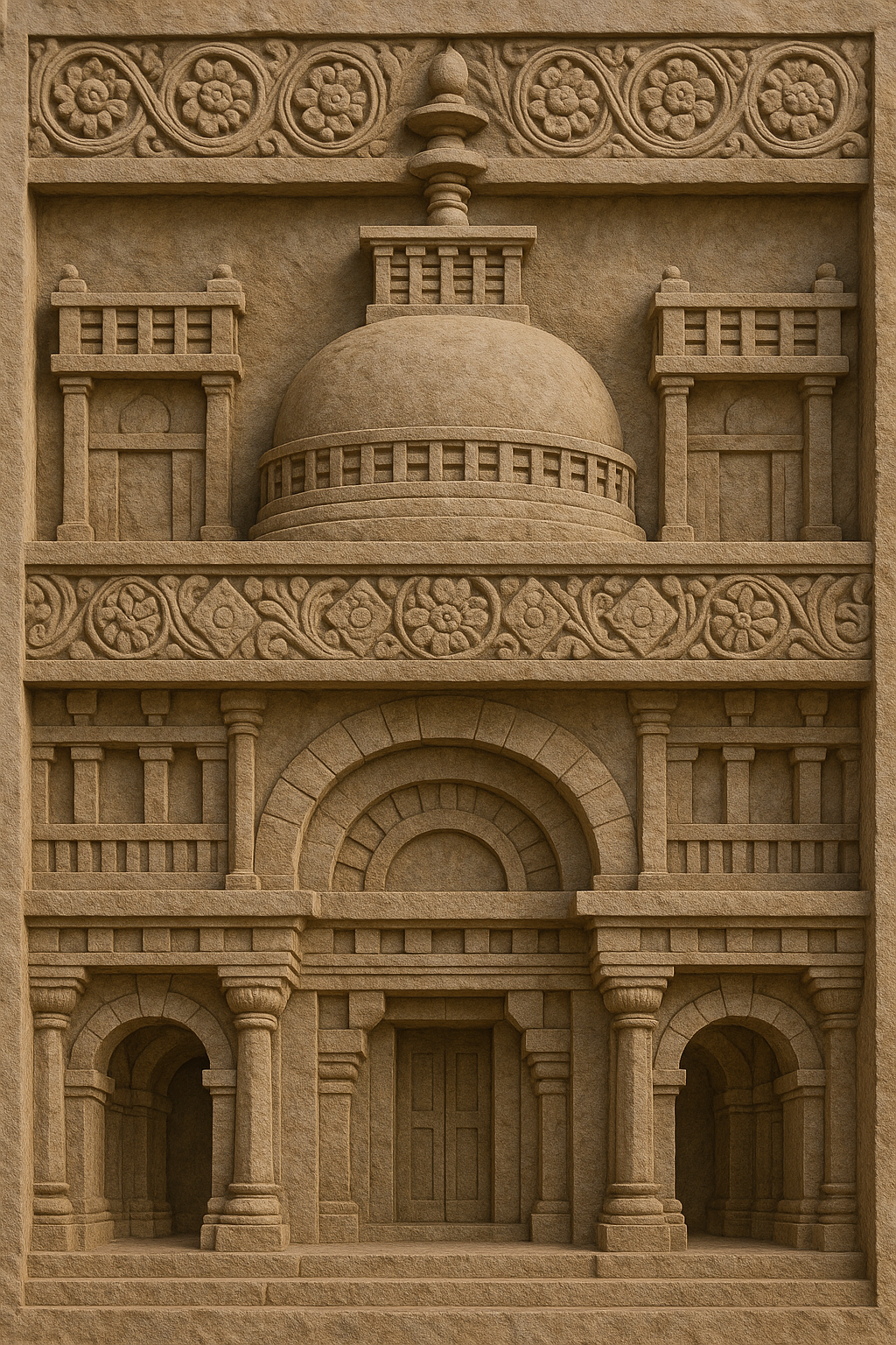 인도 불교 건축 관련 이미지