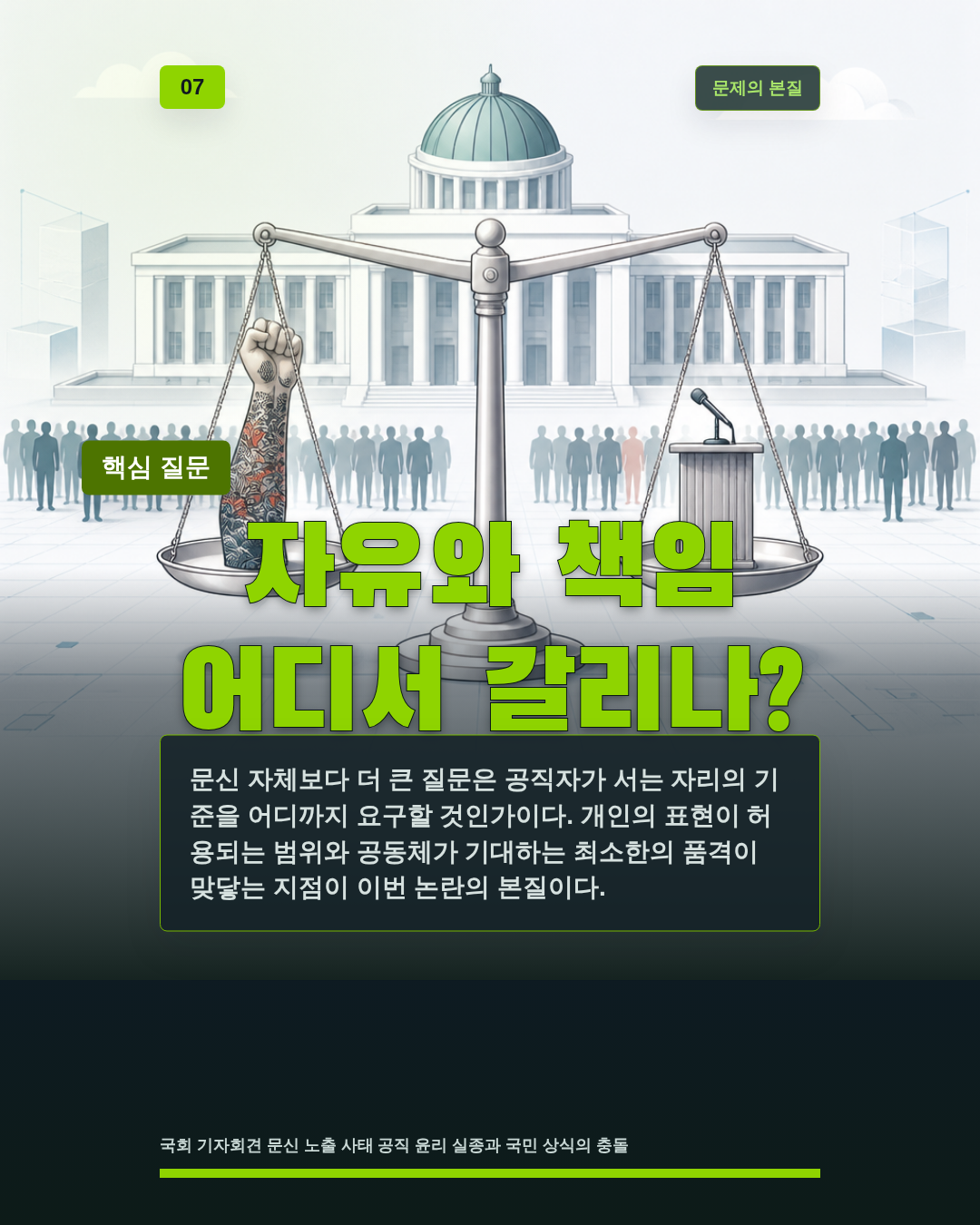 자유와 책임 어디서 갈리나?