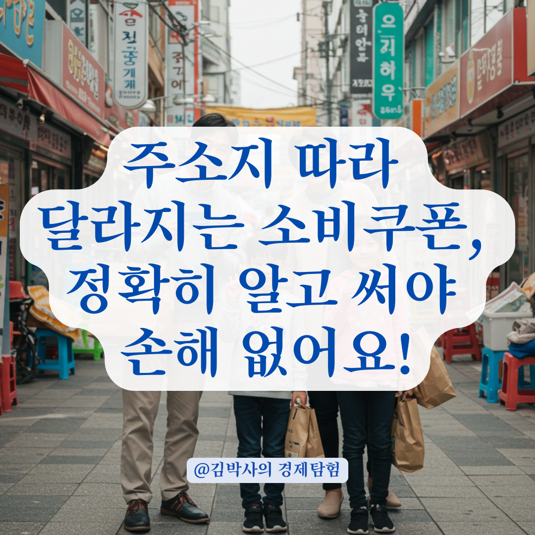 신용카드형 민생소비쿠폰, 주소지 기준으로 어디까지 써도 되는지 정확한 기준 알아보기!