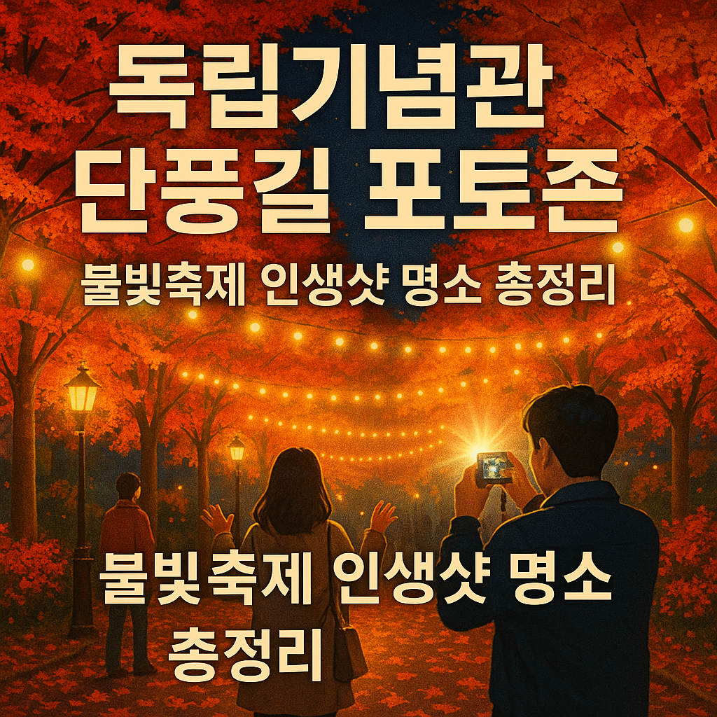 2025 독립기념관 단풍길 포토존 명소🌌 ❘ 인생샷·불빛축제 스팟 총정리