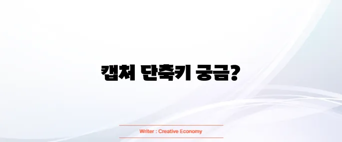 화면 캡처 단축키