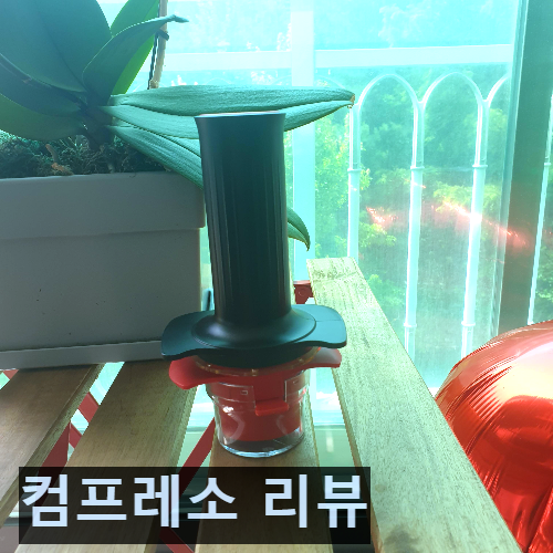 컴프레소로 아이스 아메리카노 만들기 (내돈내산 리뷰)_컴프레소에 커피가 담긴 모습