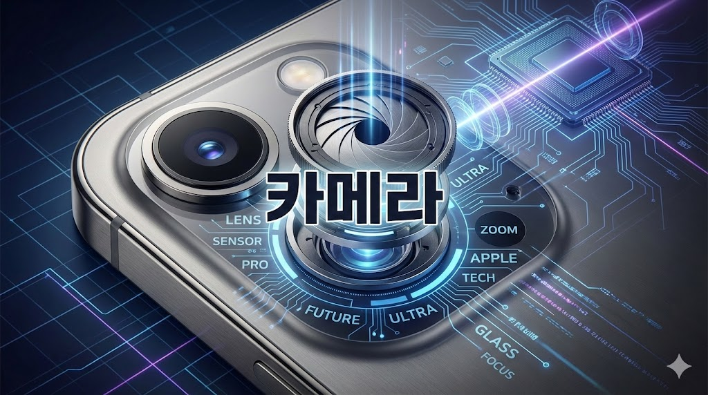 아이폰18 프로 모델의 혁신적인 가변 조리개 카메라 렌즈와 세련된 티타늄 바디 디자인