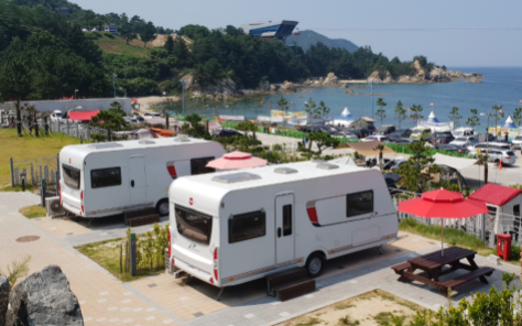 강릉 안목커피거리 카라반 캠핑장