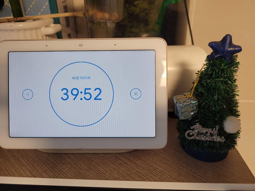 구글홈의 40분 타이머
